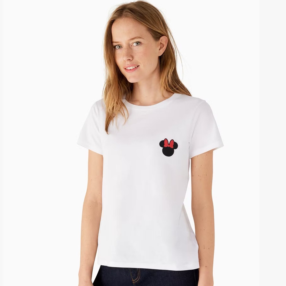 Disney x Kate Spade Minnie Mouse Patch Tee White Medium Disneyana T-shirt Top